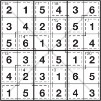 Killer Sudoku-X example